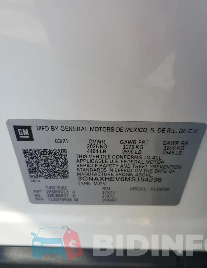3GNAXHEV6MS154236 Photo# 13