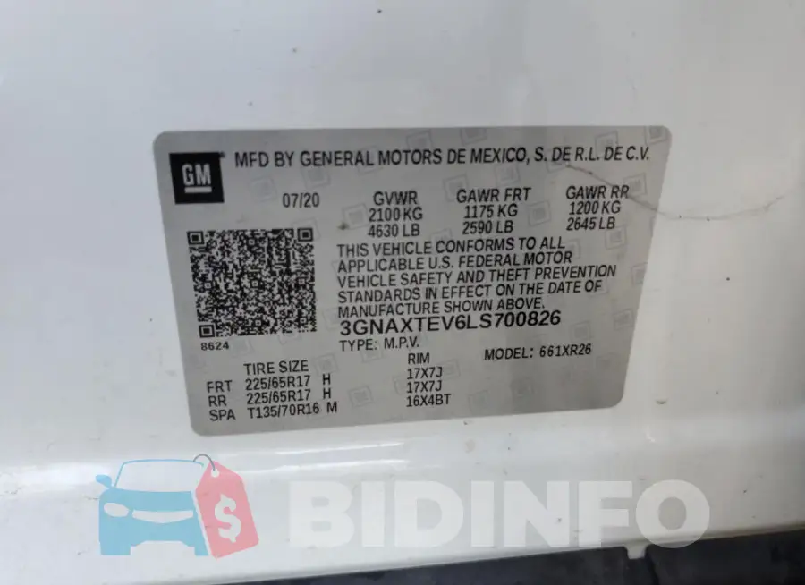 3GNAXTEV6LS700826 Photo# 13