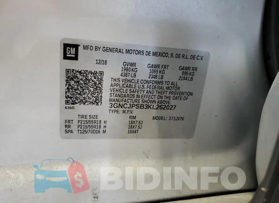 3GNCJPSB3KL262027 Photo# 13
