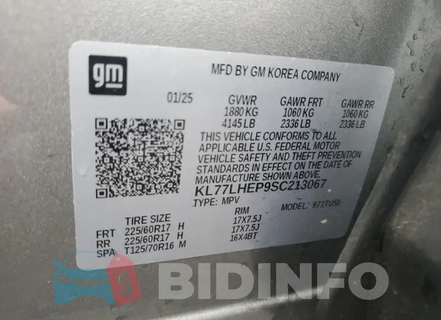 KL77LHEP9SC213067 Photo# 13