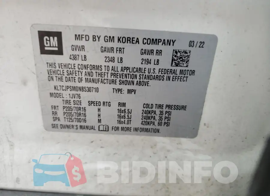 KL7CJPSM0NB530710 Photo# 13