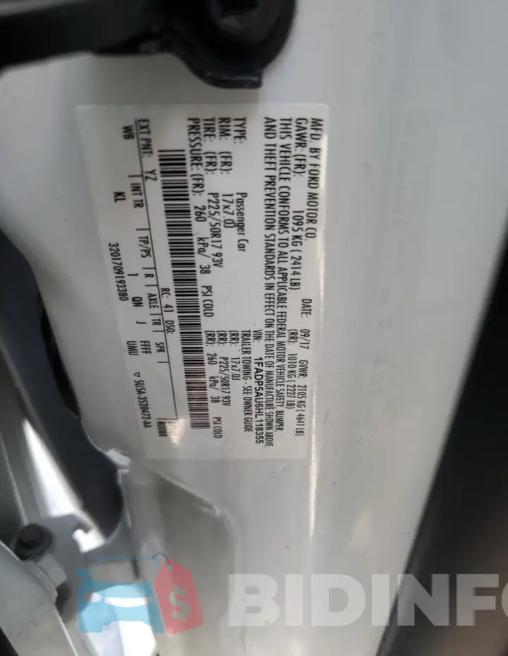 1FADP5AU6HL118355 Photo# 12
