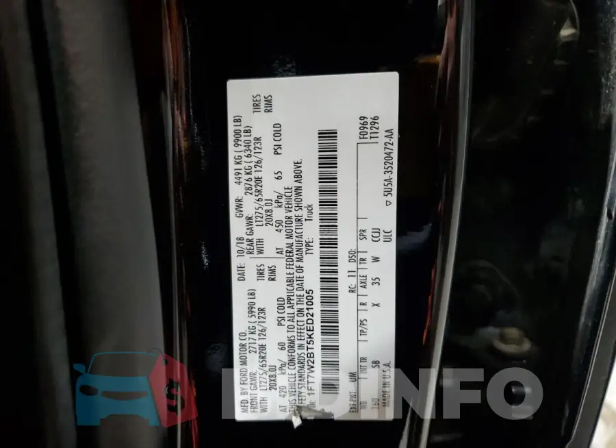 1FT7W2BT5KED21005 Photo# 12