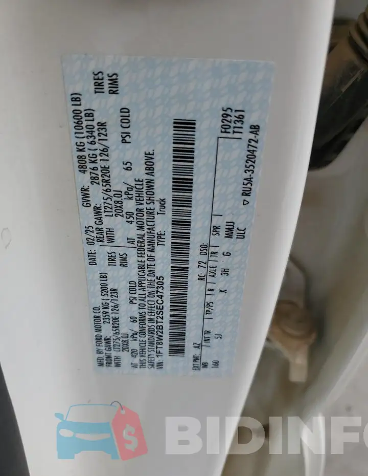 1FT8W2BT2SEC47305 Photo# 12
