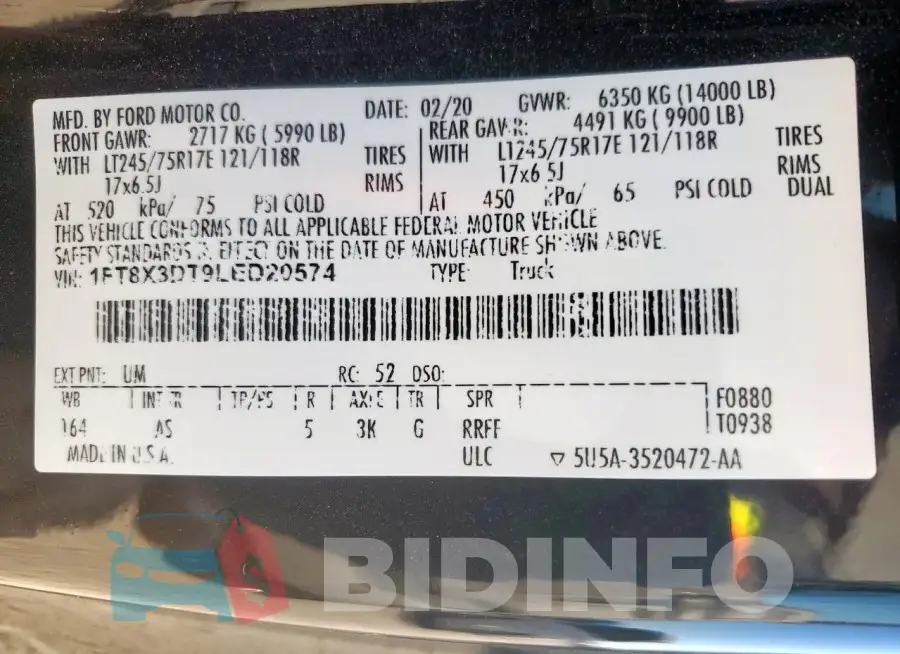 1FT8X3DT9LED20574 Photo# 13