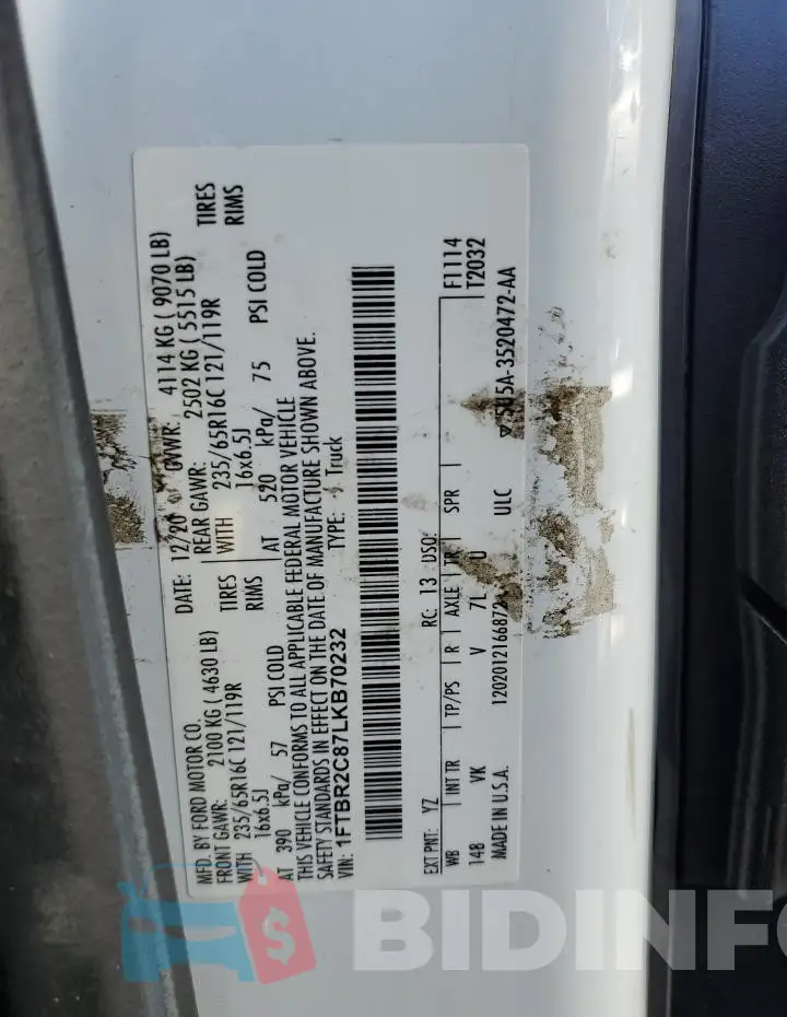 1FTBR2C87LKB70232 Photo# 13