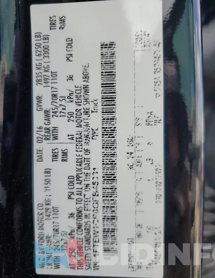1FTEW1CP8GFB45331 Photo# 13