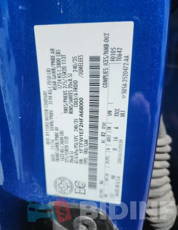 1FTFW1EF2HFA68000 Photo# 12