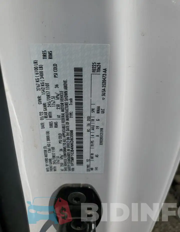 1FTMF1CB4NKD83598 Photo# 12