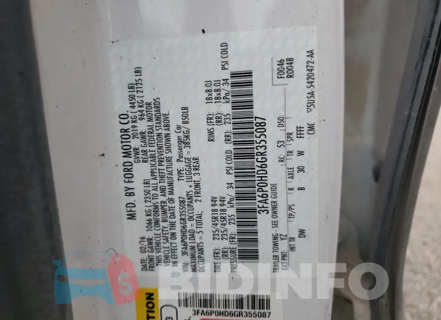 3FA6P0HD6GR355087 Photo# 12