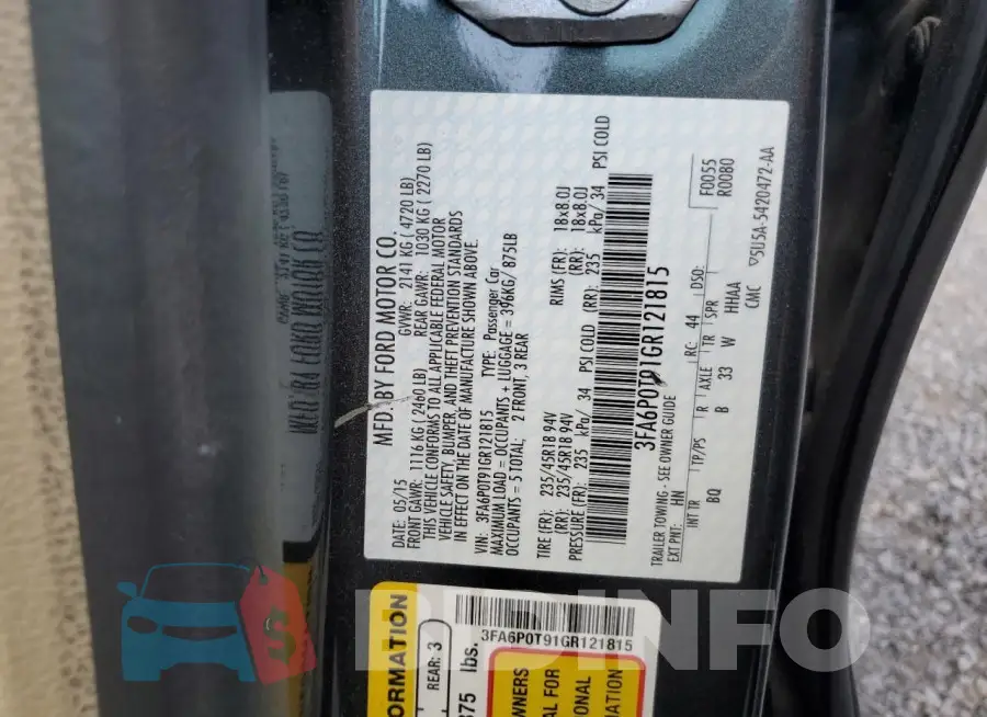 3FA6P0T91GR121815 Photo# 12