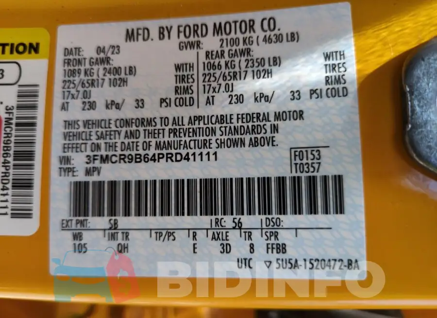 3FMCR9B64PRD41111 Photo# 13