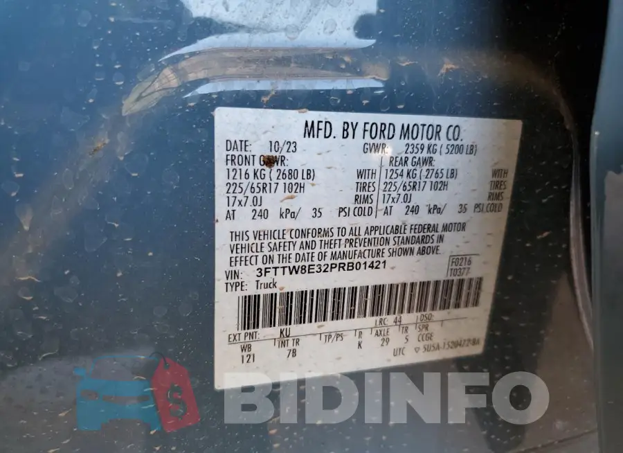 3FTTW8E32PRB01421 Photo# 13