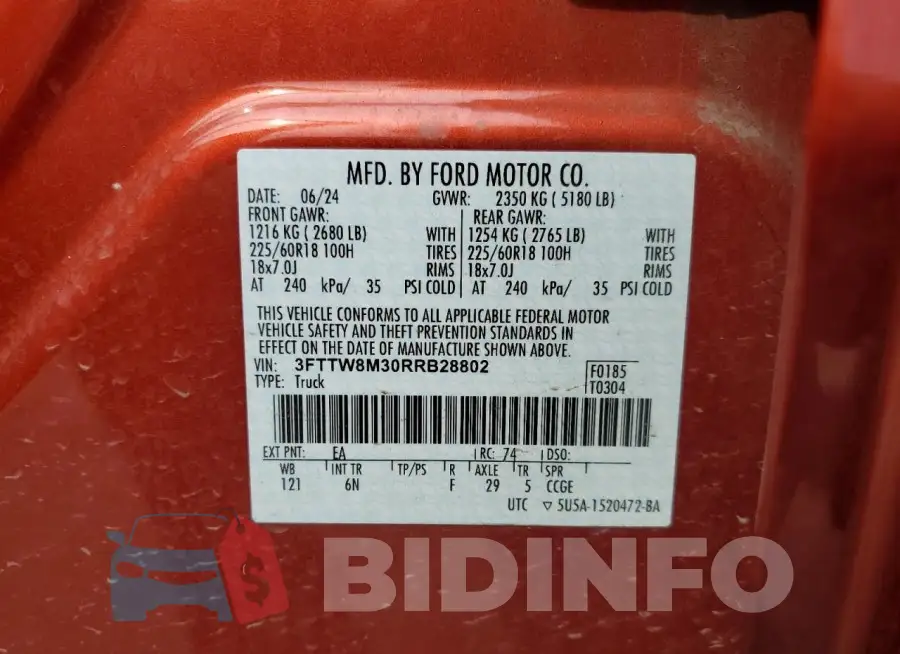 3FTTW8M30RRB28802 Photo# 12