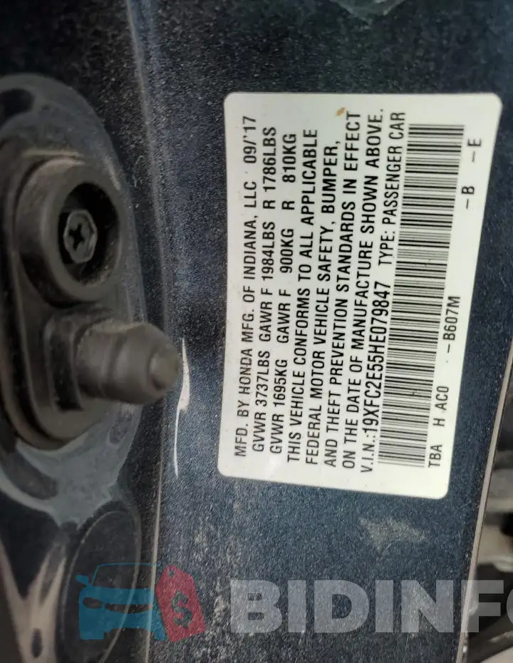 19XFC2E55HE079847 Photo# 12