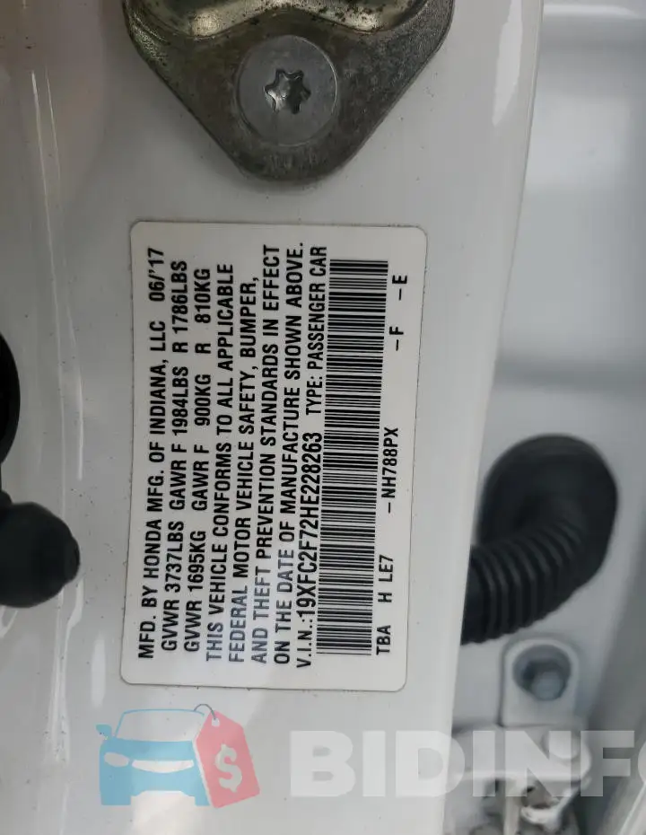 19XFC2F72HE228263 Photo# 12