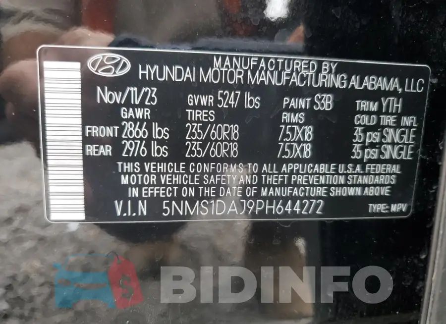 5NMS1DAJ9PH644272 Photo# 14