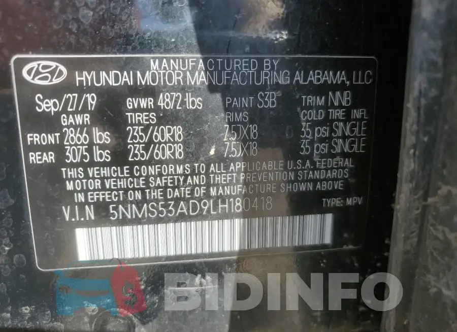 5NMS53AD9LH180418 Photo# 13