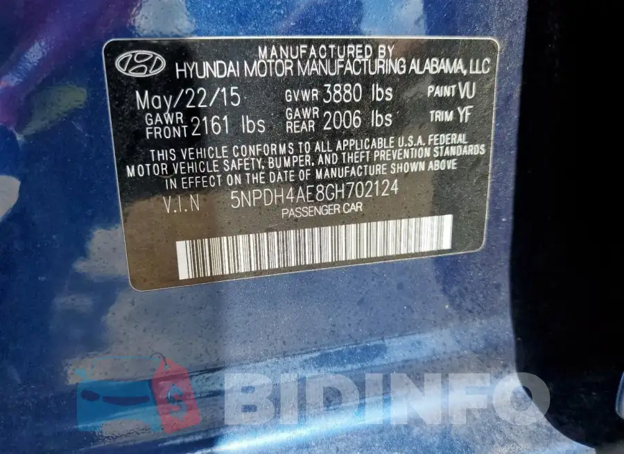 5NPDH4AE8GH702124 Photo# 13