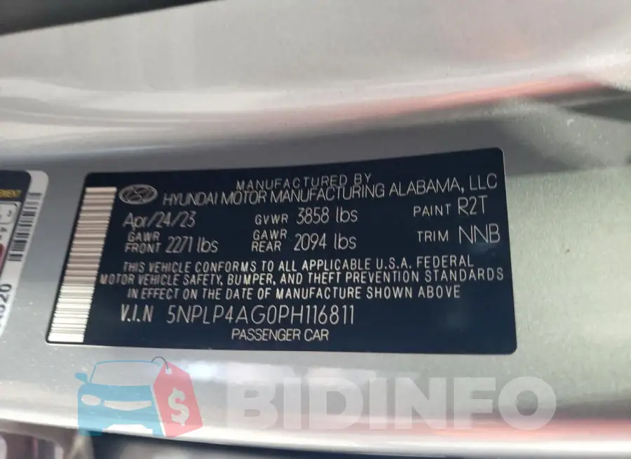 5NPLP4AG0PH116811 Photo# 12