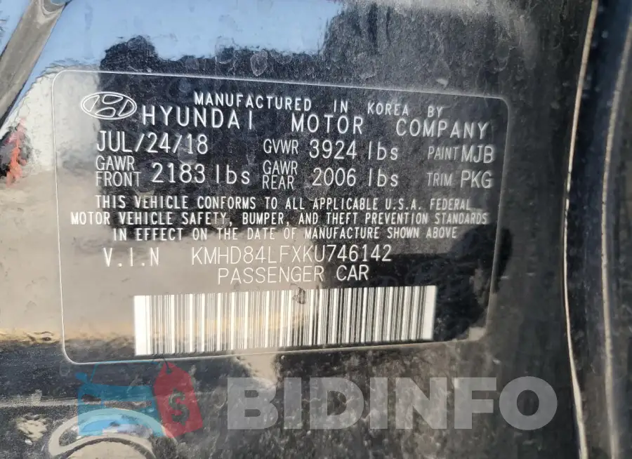 KMHD84LFXKU746142 Photo# 12