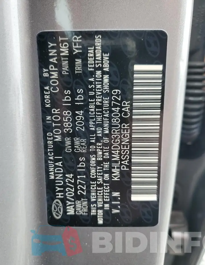 KMHLM4DG3RU804729 Photo# 13