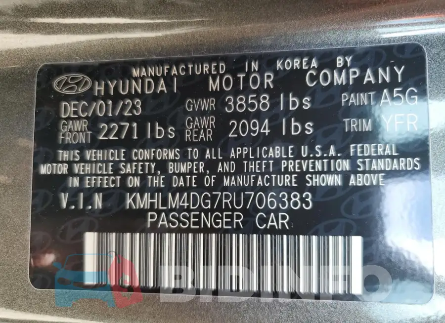KMHLM4DG7RU706383 Photo# 12