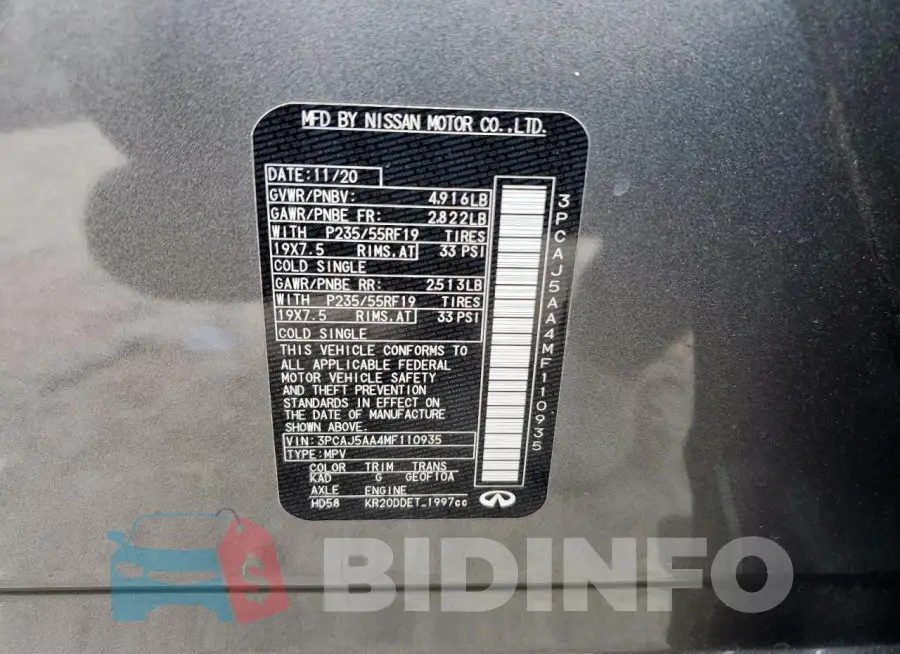 3PCAJ5AA4MF110935 Photo# 12
