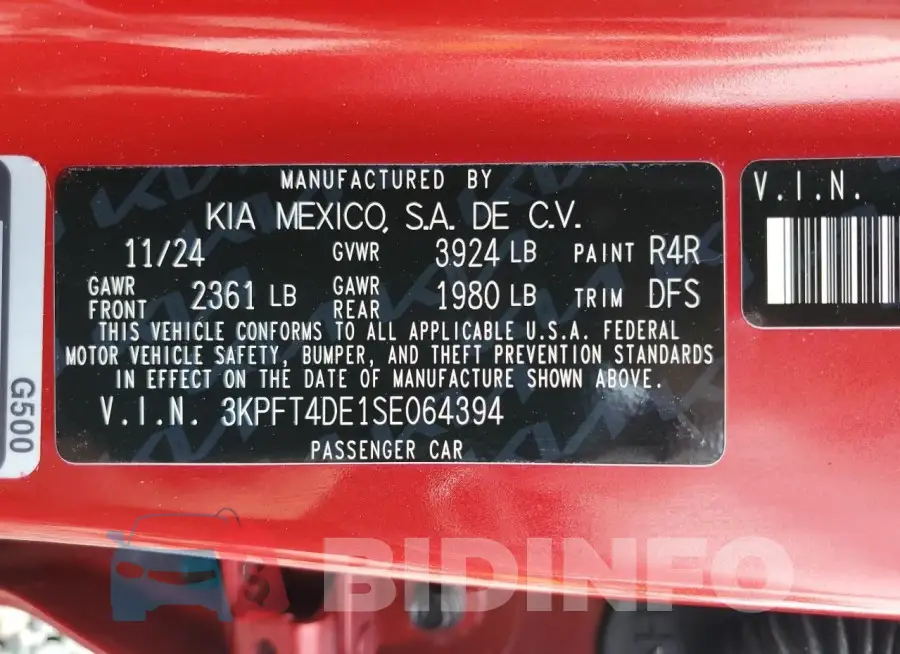 3KPFT4DE1SE064394 Photo# 12