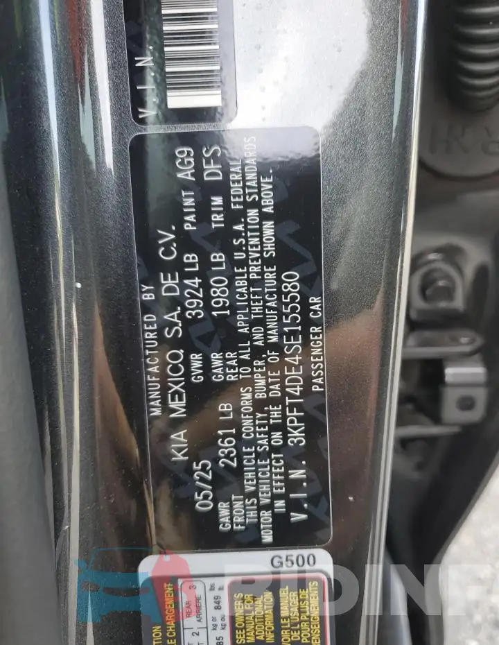 3KPFT4DE4SE155580 Photo# 13