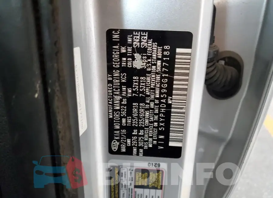 5XYPHDA59GG177188 Photo# 13