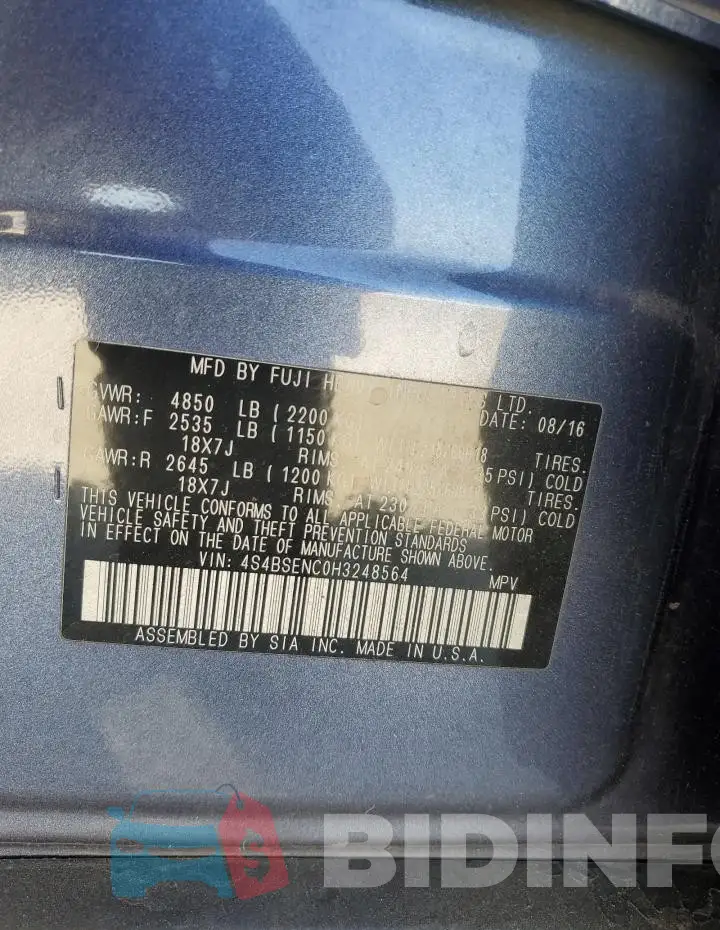 4S4BSENC0H3248564 Photo# 13