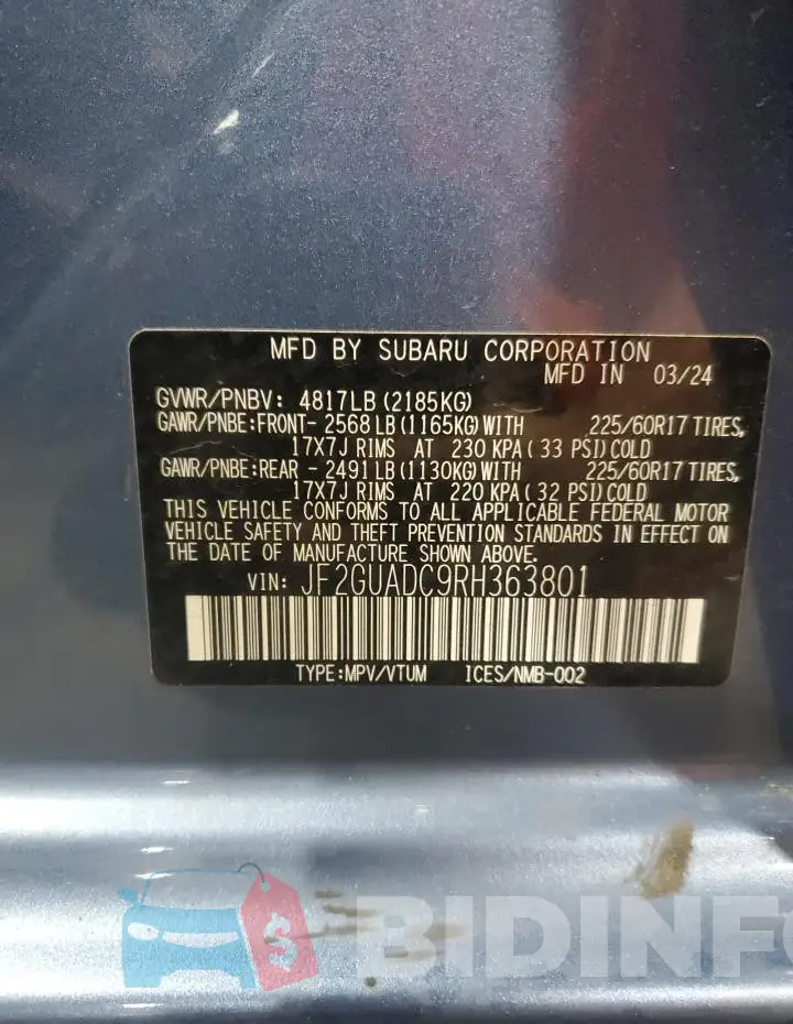 JF2GUADC9RH363801 Photo# 13