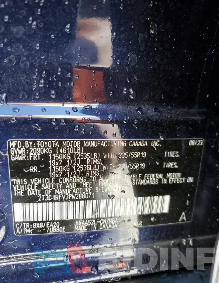 2T3C1RFV3PW288071 Photo# 13