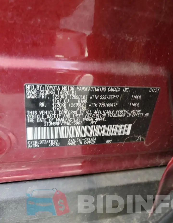 2T3M6RFV1MW015907 Photo# 13