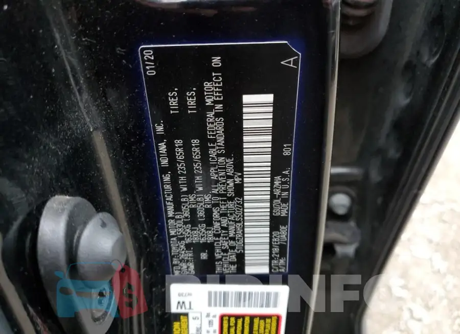 5TDGZRAH9LS502732 Photo# 13