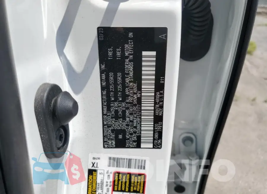 5TDXBRCH9PS121177 Photo# 14