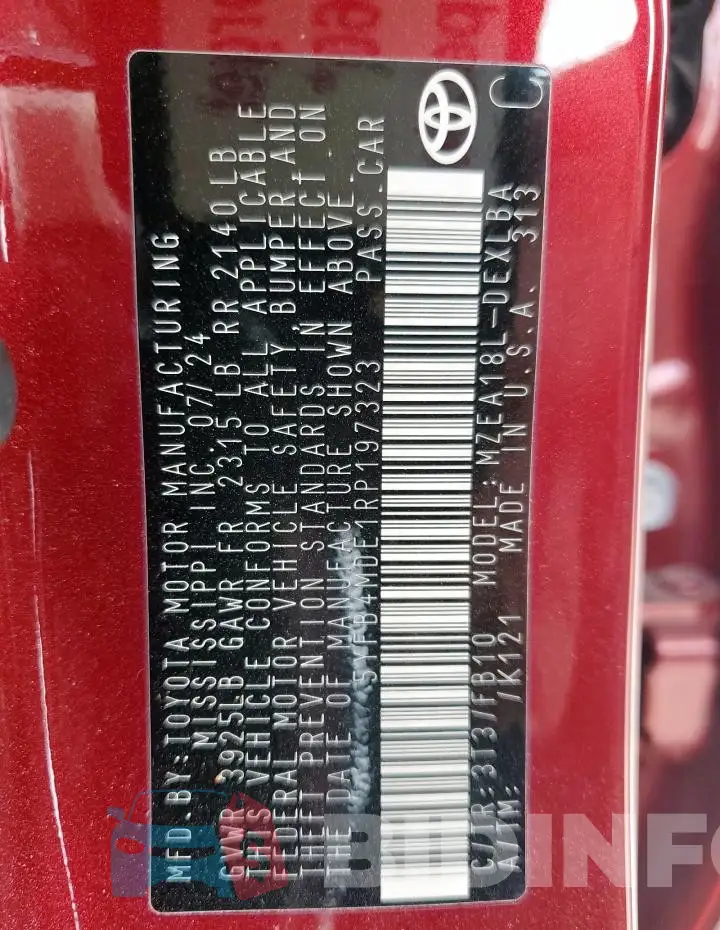 5YFB4MDE1RP197323 Photo# 13