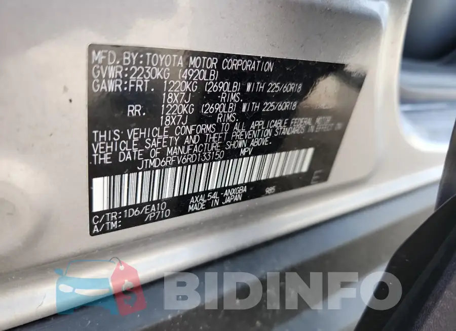 JTMD6RFV6RD133150 Photo# 12