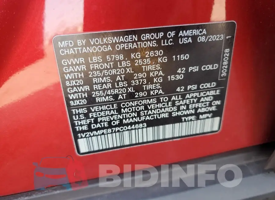1V2VMPE87PC044683 Photo# 13