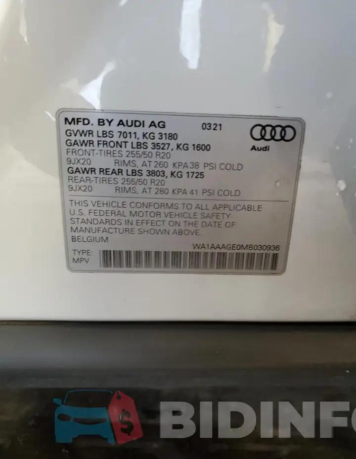 WA1AAAGE0MB030936 Photo# 13