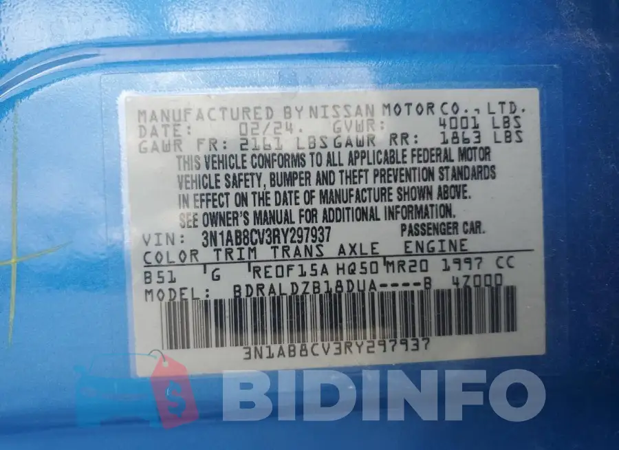 3N1AB8CV3RY297937 Photo# 12