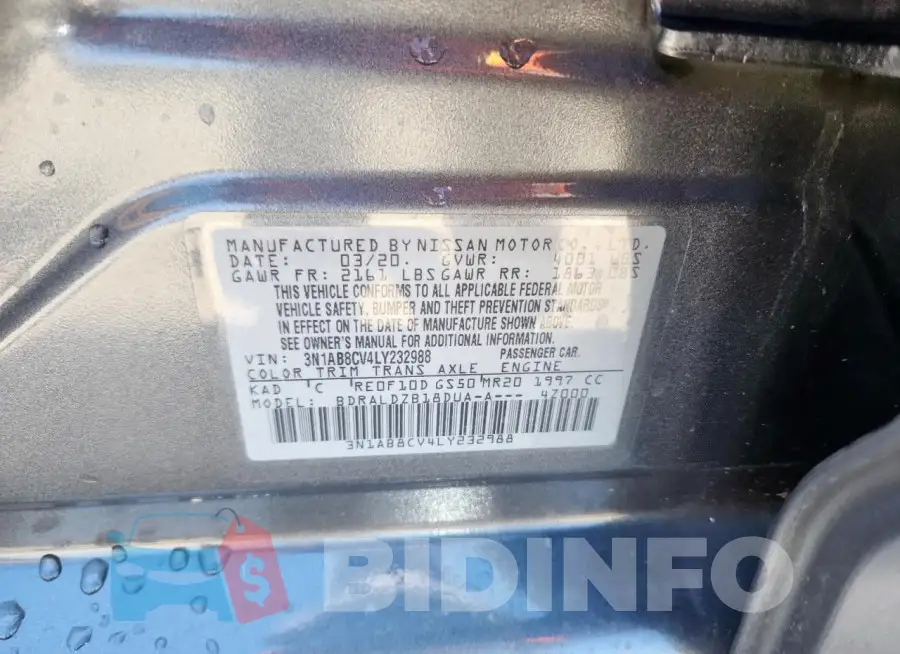 3N1AB8CV4LY232988 Photo# 13