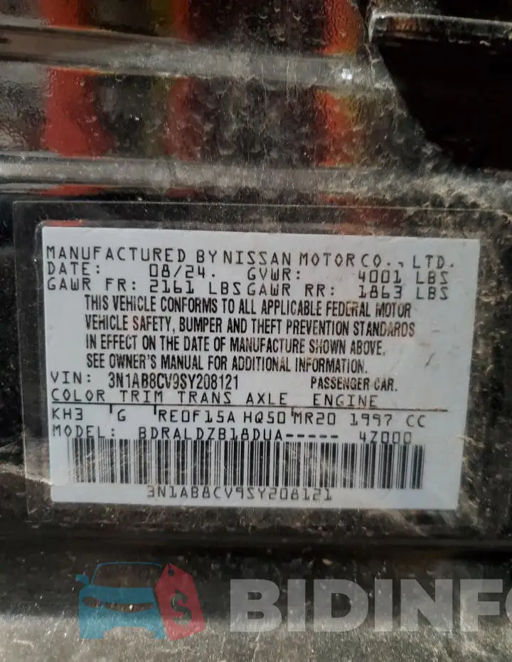 3N1AB8CV9SY208121 Photo# 12