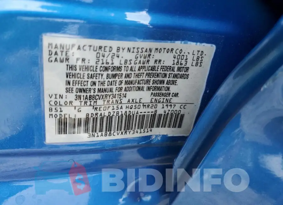 3N1AB8CVXRY341514 Photo# 12