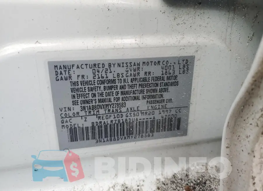 3N1AB8DVXMY278583 Photo# 12