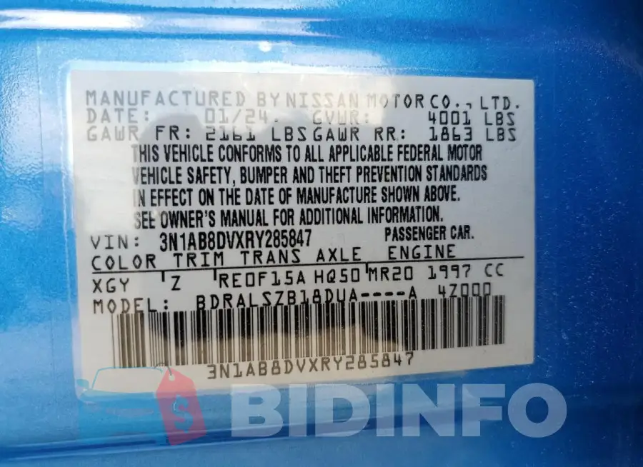 3N1AB8DVXRY285847 Photo# 12