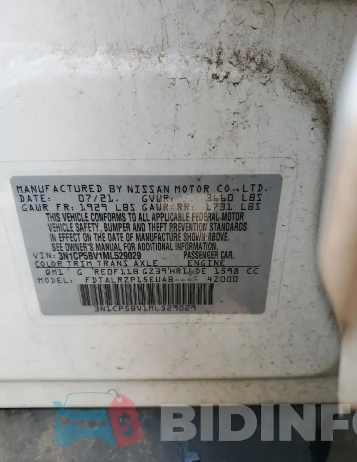 3N1CP5BV1ML529029 Photo# 13