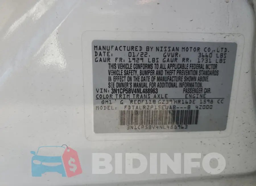 3N1CP5BV4NL488963 Photo# 13