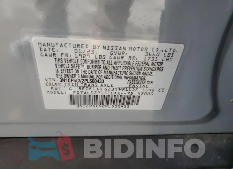3N1CP5CV2PL500433 Photo# 13